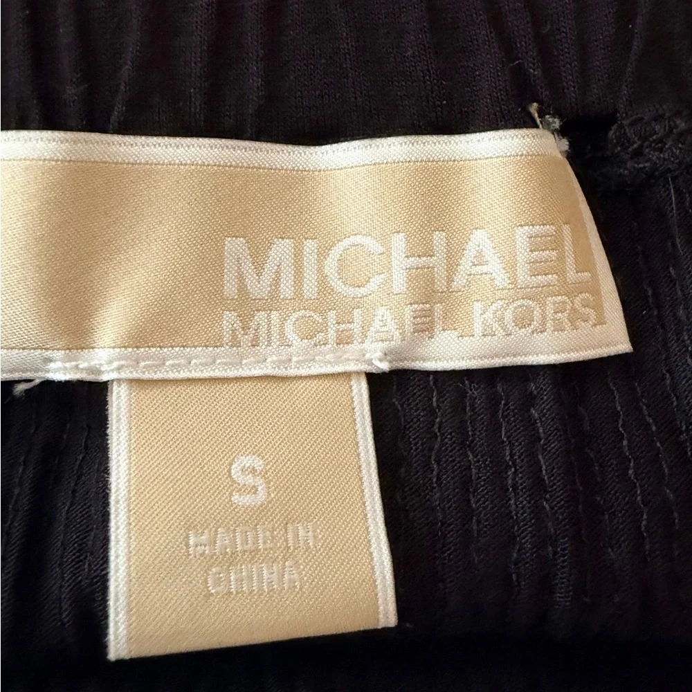 MICHAEL KORS Black Sequin Strapless Fitted Tube Top Size Small
